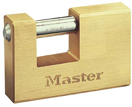 MASTER LOCK 606EURD Vorhängeschloss 63mm Vollmessing (Rechteckiges Gehäuse)