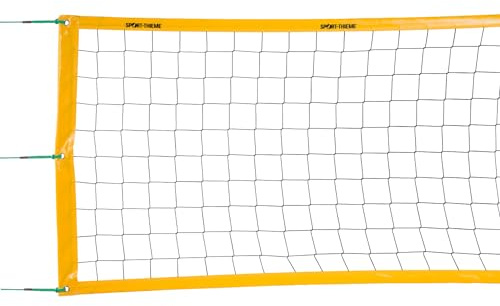 Sport-Thieme Beachvolleyball-Netz Comfort | Schnellverschlüsse, Glasfaserverstärkt, Knotenlos, 6-Punkt-Aufhängung | 8,50 x 1 m o. 9,50 x 1,00 m | Wetterfestes Polyethylen | Markenqualität