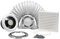 Xpelair Airline ALL100T 4/100mm Inline Axial Extractor Fan with Timer and LED Light for Bathrooms and Shower Rooms, Complete with Loft Fitting Kit and SELV transformer, White