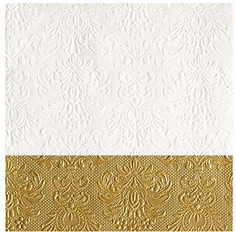 Ambiente Serviette Motiv : Elegance Dip Gold - 15 Servietten pro Packung, 33x33 cm
