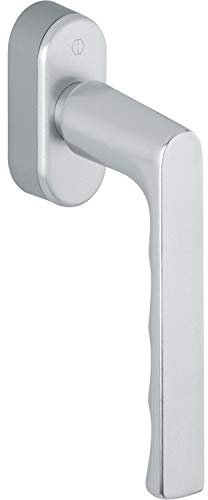 Hoppe 11696370, silber eloxiert Fenstergriff HAMBURG-Secu Forte, 90°, VK 32-42