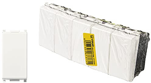 Vimar 0T14000 Plana Interruttore 1P 10 AX 250 V~, 5 pezzi, illuminabile (unità di segnalazione non fornita), tasto sostituibile,