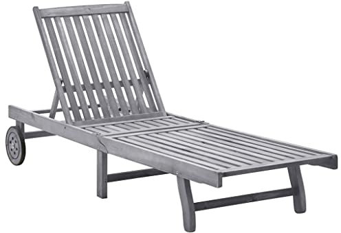 vidaXL Akazie Massiv Sonnenliege Gartenliege Relaxliege Gartenmöbel Holzliege