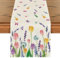 Artoid Mode Tulpen Lavendel Frühling Tischläufer, Saisonnal Sommer Küche Tisch Dekoration Drinnen Urlaub Party Dekor 40x100 cm