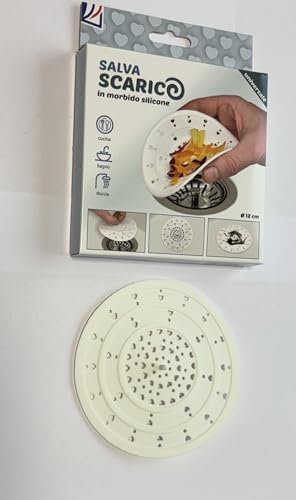 SALVA SCARICO MORBIDO IN SILICONE (UNIVERSALE PER CUCINA, BAGNO E DOCCIA) 12 cm di DIAMETRO, NOVITA', adattabile a qualsiasi tipo di scarico.