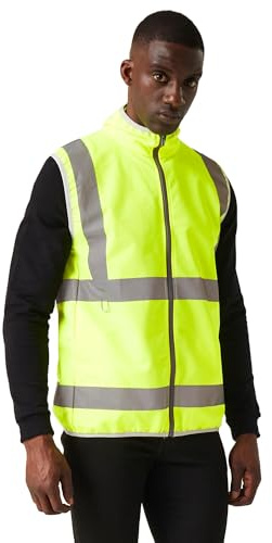 Regatta Herr Pro hel dragkedja Hi-Vis väst, gUL, XXL