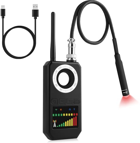 Diseleri Rilevatore Microspie Senza Fili 6 in 1 - Detecțeur Telecamere Nascoste, GPS, RF e GSM, Rivelatore di Dispositivi di Ascolto, Rilevatore di insetti per Hotel, Ufficio, Casa