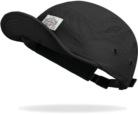 CLAPE Casquette Baseball Homme Casquette à Visière Courte été Bord Plat Chapeau Running en Plein Air Sport Noir Black BS265P13