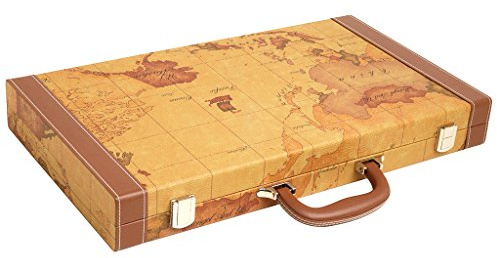 Middleton Games Kit de Backgammon de Luxe de 18 Pouces - Plateau Marron