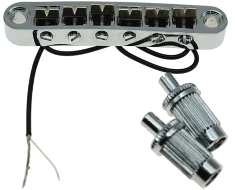 KAISH Tune-o-Matic Piezo Gitarre Bridge Pickup LP Piezo Guitar Bridge Pickup für Les Paul Chrome