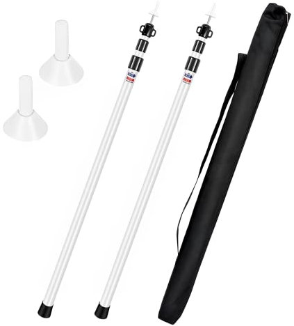 Teleskop-Planenstangen für den Außenbereich, 2,3 m, Aluminiumlegierung, 3 Abschnitte, verstellbare Camping-Zeltstangen für Zeltplane, Campingunterstand, Markise, Baldachin, Zelt, Veranda