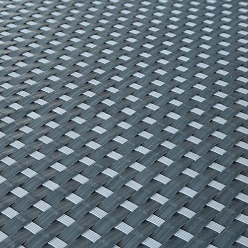 Sellon24® Revestimiento de balcón de ratán sintético para balcón, terraza, jardín (17,99 €/m2) (RD23 gris y oscuro, 110)
