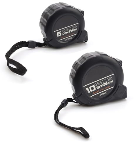 2 Piezas Cinta Metrica, AMONENZ Cinta Metrica Digital, Flexometro 5 Metros Profesional y 10 m, para Topografía Ingeniería, Diseño Arquitectónico, Carpintería Y Producción Industrial