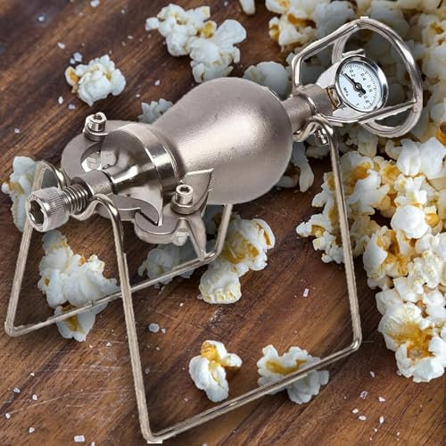 MáQuina Palomitas Manual Acero Inoxidable, MáQuina Hacer Palomitas Aire Caliente, MáQuina Palomitas MaíZ Manivela Tradicional China, MáQuina Hacer Palomitas Aire Caliente(248ml)