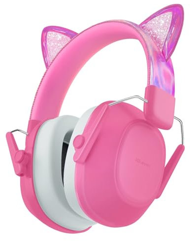 iClever Casque Anti Bruit Enfant, Protection Auditive SNR 29dB, Taille Ajustable pour Tous les Âges, Pliable & Confortable, Casque Anti-Bruit pour Concerts, Feux d'Artifice, Autisme, Hypersensibilité