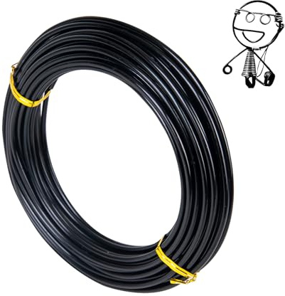 3mm x 10m aluminum craft wire,crafting bendable metal modelling flexible wire weaving,anodized aluminum wire for hobby craft,sculpting,jewelry making,skeleton,floral making-black