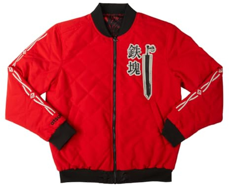 Bioworld Berserk Brand of Sacrifice Men's Red Long Sleeve Reversible Bomber Jacket-Xl
