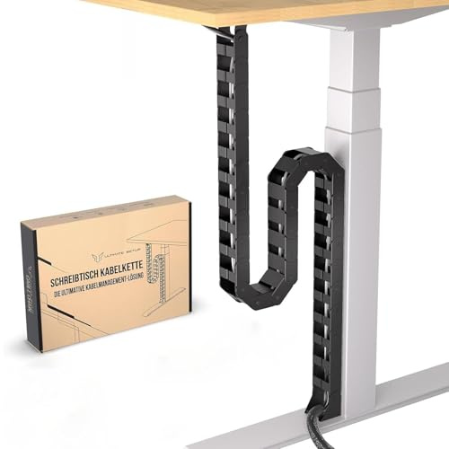 Under Desk Vertebrae Cable Management Kit Length Adjustable Flexible Cord Organizer Quad Entry Vertebrae Cable Management Spine Kit for Home Office Desks Tables