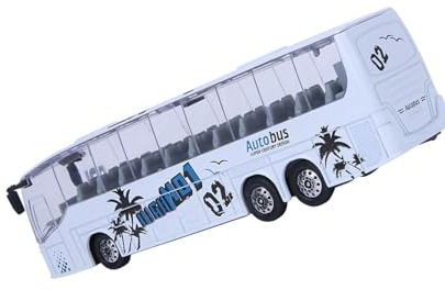 LUCKDANO Autobus Giocattolo Autobus 1:50 Simulazione Modello di di Transito Giocattolo in Lega Tirare Indietro per con Luce e Musica per Bambini - Adatto a Giocattoli, Regali e Oggetti da Collezione