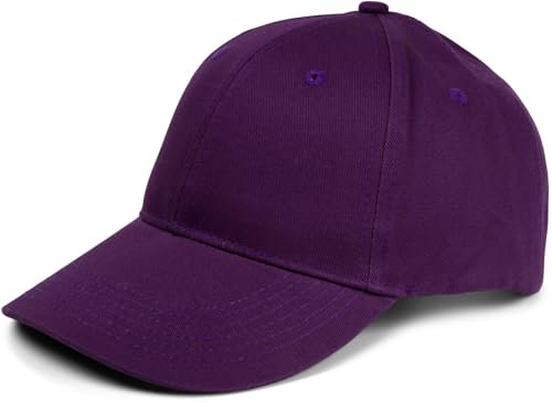 styleBREAKER Casquette de Baseball Unisexe à 6 Panneaux en Coton brossé, Fermeture à Crochet et Boucle réglable, Design uni pour Hommes et Femmes, Lilas