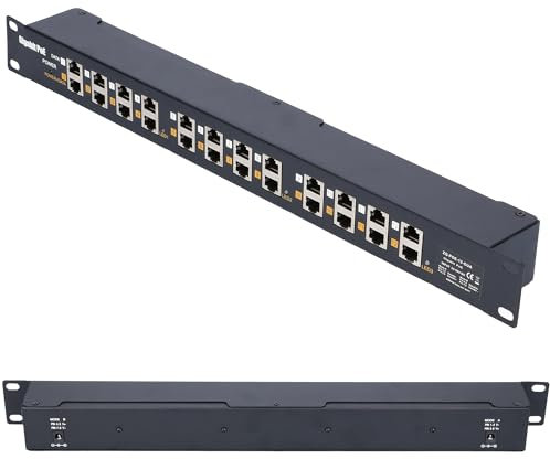 Extralink Inyector PoE 12 Puertos Gigabit, Fast Ethernet, 12x 1000Mb/s, protección contra Cortocircuito y sobretensión, Puertos RJ-45, Adaptador PoE, PoE Injector, Adaptador PoE, 1U