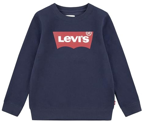 Levi's Kids Niños Batwing Crewneck 8e9079 sudadera Not Applicable, Azul (Dress Blue U09), 8 años (Talla del fabricante: 8A)