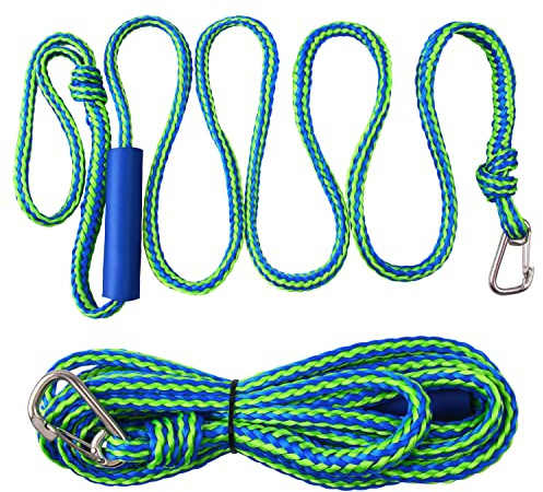 Docking Lines Rope Mooring Bungee - PWC Dock Rope 7FT 10FT 14FT with Foam Float for Personal Watercraft Kayak, Jet Ski, SeaDoo, Boat, Pontoon Bungee Docking Line Rope (0.63in 14ft 2pack)