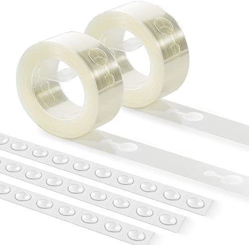 YHYZ Balloon Arch Tape and Dots Kit, 10M (2 Roll, 5M/Roll) Balloon Garland Strip + 200 Dots Sticky Glue Point (Stick Well, Easy to Remove), for Birthday Party Wedding Decoration