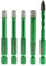 KURSTOL Brocas de Diamante - 4 piezas 6/6/6/8mm Broca Corona, 1 Pieza 6mm Broca Carburo Vástago de Cambio Rápido - para Azulejo de Cerámica Porcelana Mármol Granito