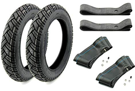 BISOMO 2x Vee Rubber Reifen 2,75 x 16 Zoll VRM 094 Straßenprofil, 43J inklusive Schlauch und Felgenband