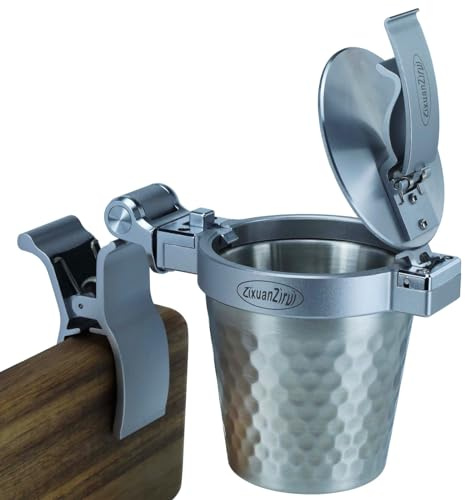 ZixuanZirui Outdoors Indoor Patio Ash Tray with Lid, Smokeless Ashtray, Cool Cigar Accessories for Men, Unique Gifts