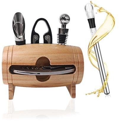 youjia Cavatappi per Vino Set Cavatappi Manuale Decanter per Vino Apribottiglie Taglia-Pellicola Tappo Sottovuoto per Vino Aeratore Versatori da Vino Accessori per Vino