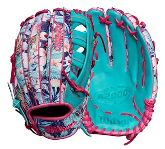 Wilson Spring 2025 Randy Arozarena RA56 12.75” Game Model Outfield Baseball Glove - Left Hand Throw, Floral/Flamingo/Teal