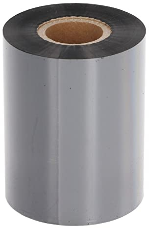 Telituny Cinta de Transferencia térmica Etiqueta Adhesiva Accesorio de impresión de código de Barras de Alta Densidad para envío Etiquetas de Almacenamiento al por Menor KB100 B (80mm*300m)