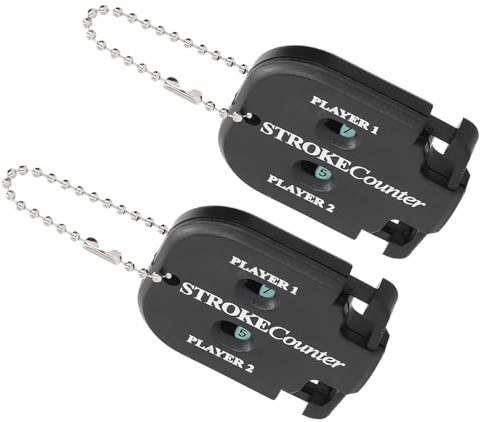 Dioche Portable Golf Score Counter, Mini Golf Stroke Shot Tracker | 2-pack score counters, compact design, durable ABS material, dual-digit display, keychain attachment