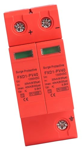 Haofy Parafoudre Basse Tension Protection de Technologie Avancée, Excellent Boîtier en Plastique, Protection Contre Les Surtensions CC Facile à Installer, adapté à Les Systèmes PV CC