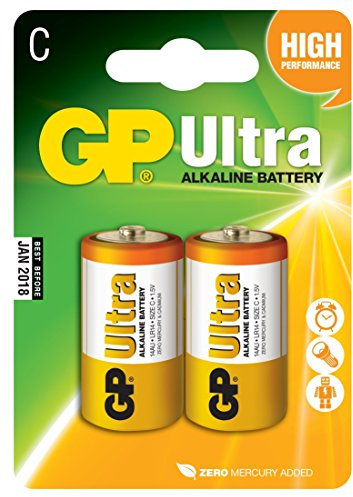 GP Ultra Alkaline Batteries | C | 2 x Pack