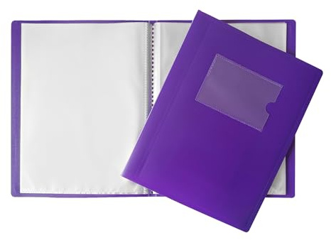Sichtbuch mit flexiblem Einband, A5, 20 Taschen, Violett