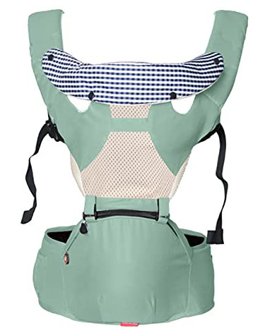 WHSPORT Babytrage Ergonomisch，Baby Carrier Hüftsitz Baby Babybauchtragen für Baby 0-36 Monate (Color : Green)