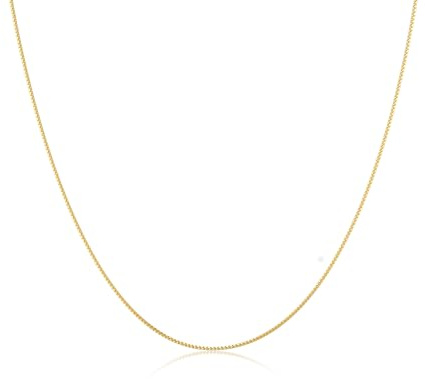 Tewiky Gold Chain Necklaces for Women, 14k Gold Plated Box Chain Necklace Dainty Gold Necklace Simple Gold Choker Necklaces Aesthetic Long Thin Gold Necklace Jewelry for Women