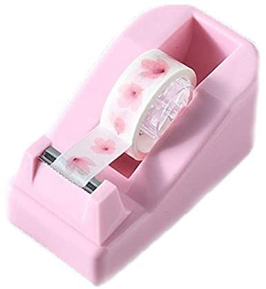 Lipfer Dispensatore a Nastro Desktop Dispenser Adesivo Roll Rolling Mini Dispenser di Nastro in Plastica per Office Home School