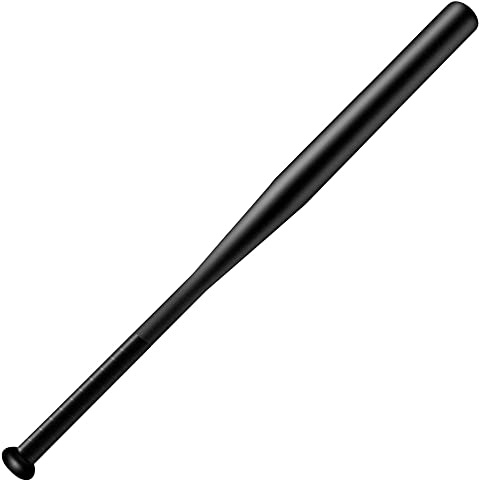 Mazza da Baseball in Acciaio 81cm Rinforzata Super Resistente Peso 1,1Kg Nera con Grip (NERO)