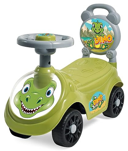 Jamara 464005 - Toboggan Dinosaure - Protection Anti-basculement - Poignée de poussée et d'appui - Véhicule Porteur