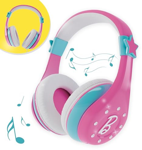 Liscianigiochi Blueetooth Headphones Barbie Fashion Bluetooth Headphone, 104451, Multicolore, Regolabile