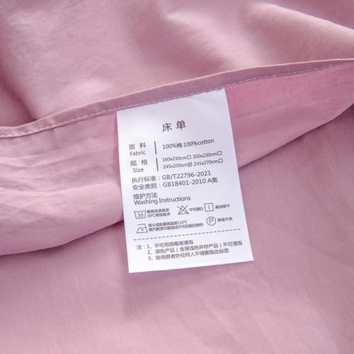 JIANINGHOME Bettlaken ohne Gummizug 200x230cm,Weiches und pflegeleichtes Betttuch aus Baumwolle ohne Gummizug