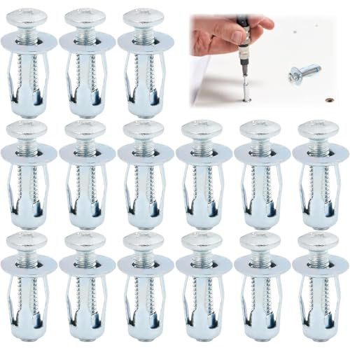 15 tacos de metal para cavidades, M8 x 30, tacos de metal, pernos de anclaje, anclajes de mampostería, anclaje de hormigón, tacos huecos, tacos para cavidades Fischer, tacos para placas de yeso