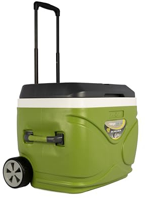 Vango Pinnacle Cool Box Cooler Ice Box | Highly Insulated, Portable, Leakproof, Durable, Ice Rentention, Food Safe - Camping, Fishing, Beach, Festival, Picnic (66L Wheelie)