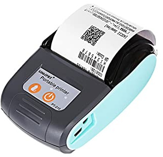 DMETE Impresora de inyección de Tinta portátil Térmico portátil BT 4.0 Impresora de Recibos Mini Impresora Mobile 58mm Máquina Taxi Impresora para Etiqueta de Fecha de código(Nero)