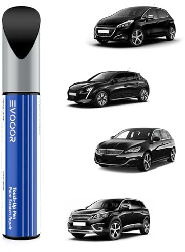 KTV Nero Perla Nera Ritocco vernice per Peugeot, riparazione graffi auto, soluzione rapida e facile per la riparazione.