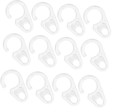 HOMSFOU 50piezas Anillos De Plástico Transparentes para Cortinas De Ducha Ganchos Resistentes y Fáciles De Instalar para Cortinas De Baño y Drapeados El Hogar